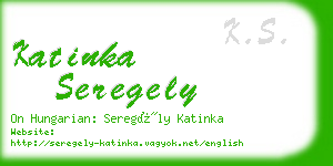 katinka seregely business card